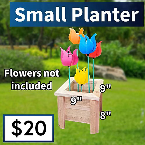 Small Cedar Planter with Pricing